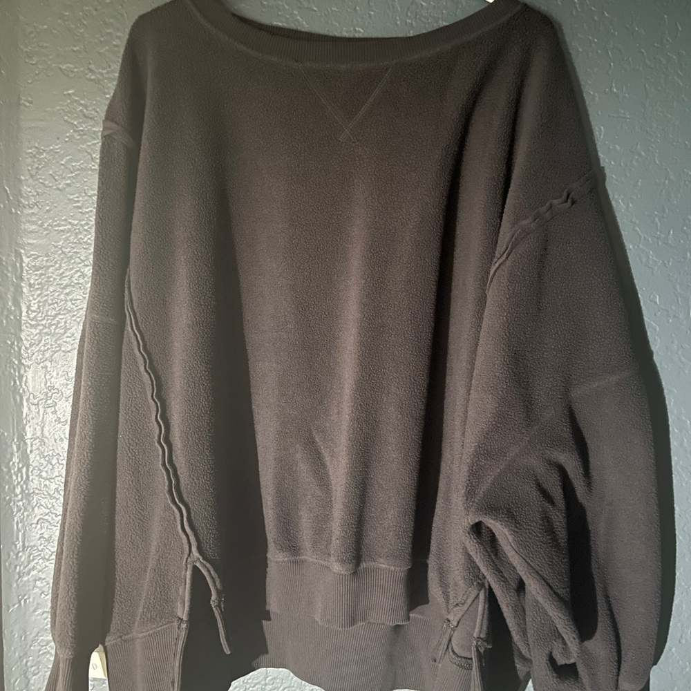 American Eagle Oversized reverse fleece big hug sweatshirt Large Excellent gray